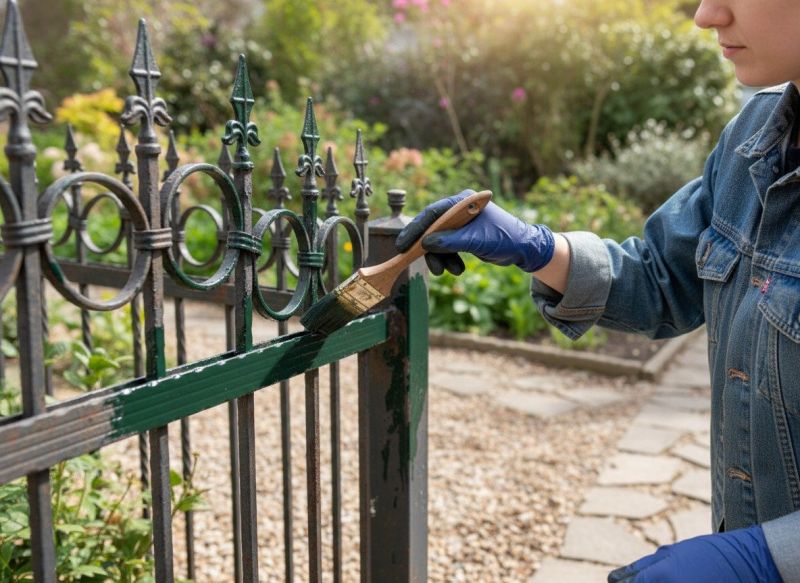 Galvanized Fence Painting in Waco, TX