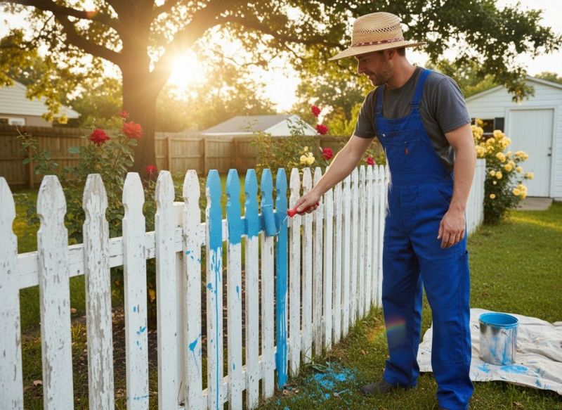 Horse Fence Painting in Waco, TX